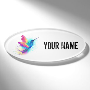 Exotic Rainbow Hummingbird Namenschild