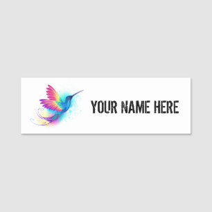 Exotic Rainbow Hummingbird Namensschild