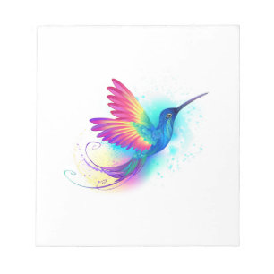 Exotic Rainbow Hummingbird Notizblock