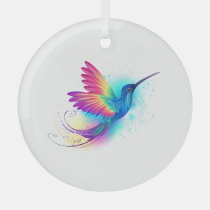 Exotic Rainbow Hummingbird Ornament Aus Glas