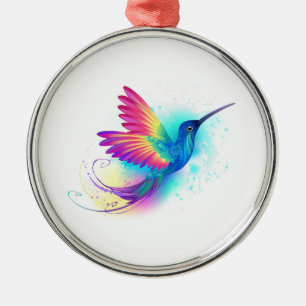 Exotic Rainbow Hummingbird Ornament Aus Metall