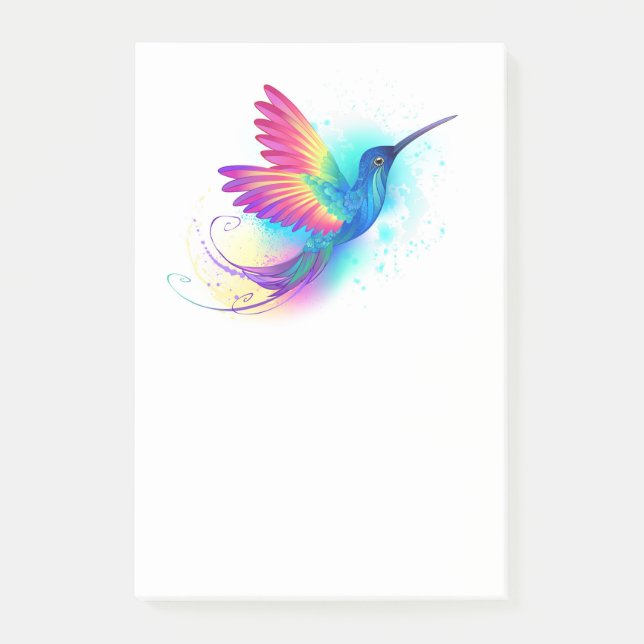 Exotic Rainbow Hummingbird Post-it Klebezettel (Vorderseite)
