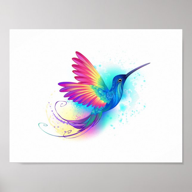 Exotic Rainbow Hummingbird Poster (Vorne)