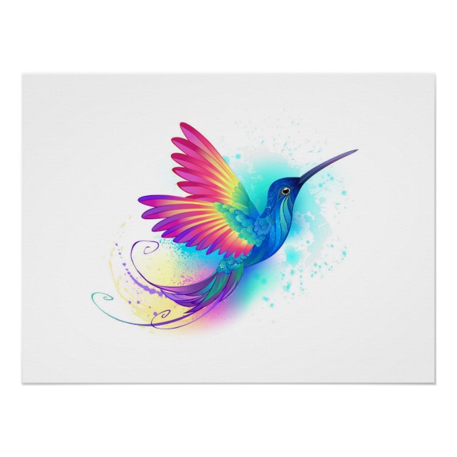 Exotic Rainbow Hummingbird Poster (Vorderseite)