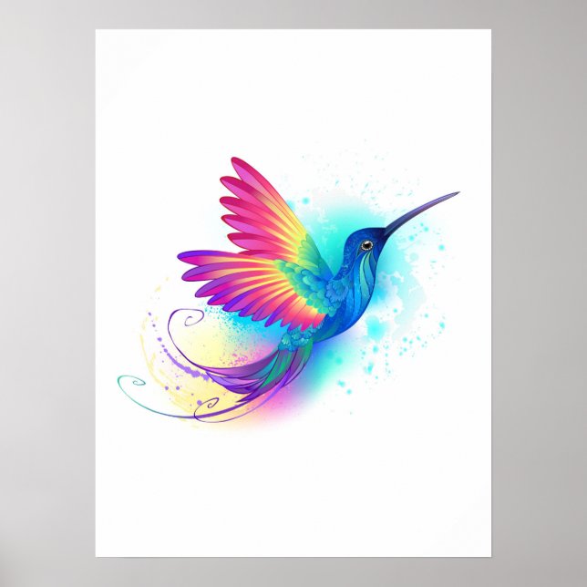 Exotic Rainbow Hummingbird Poster (Vorne)