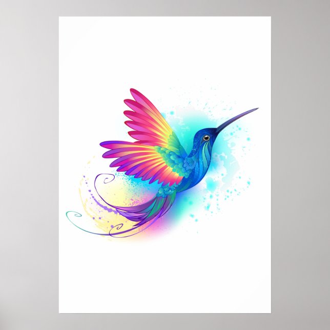 Exotic Rainbow Hummingbird Poster (Vorne)