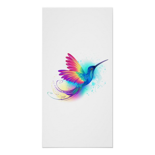 Exotic Rainbow Hummingbird Poster (Vorderseite)