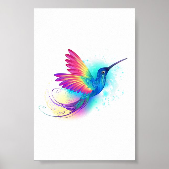 Exotic Rainbow Hummingbird Poster (Vorne)