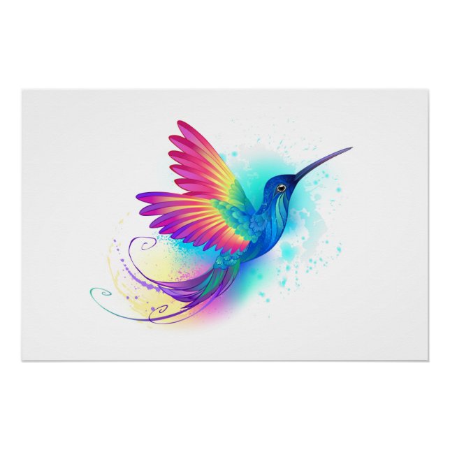 Exotic Rainbow Hummingbird Poster (Vorderseite)