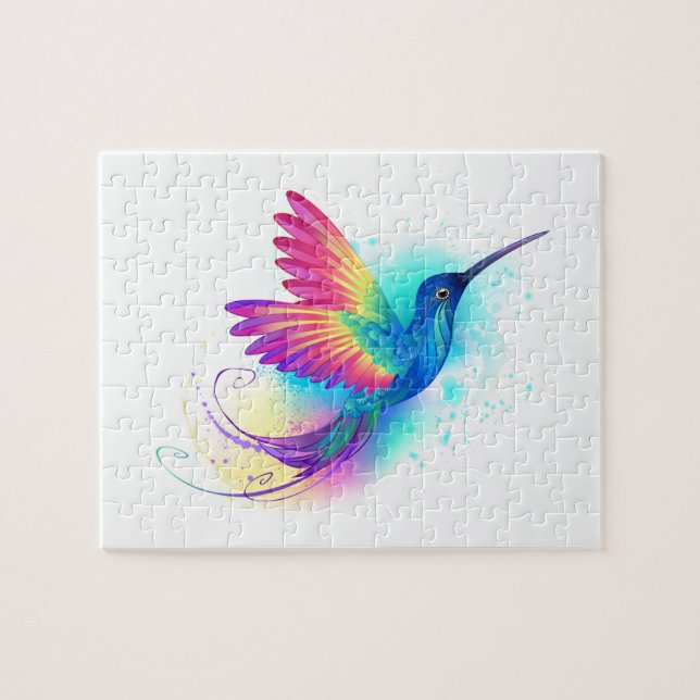 Exotic Rainbow Hummingbird Puzzle (Horizontal)
