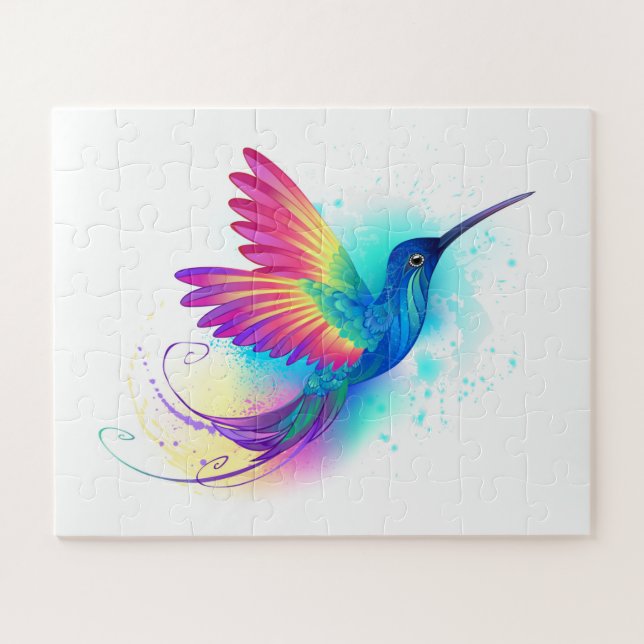 Exotic Rainbow Hummingbird Puzzle (Horizontal)
