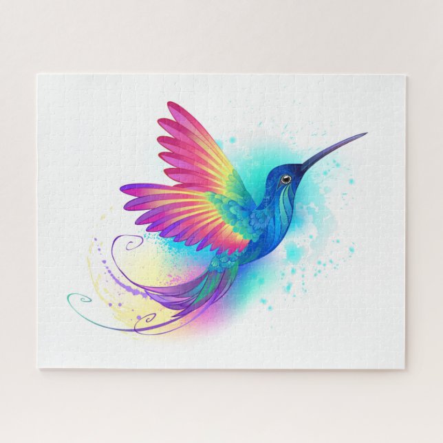 Exotic Rainbow Hummingbird Puzzle (Horizontal)