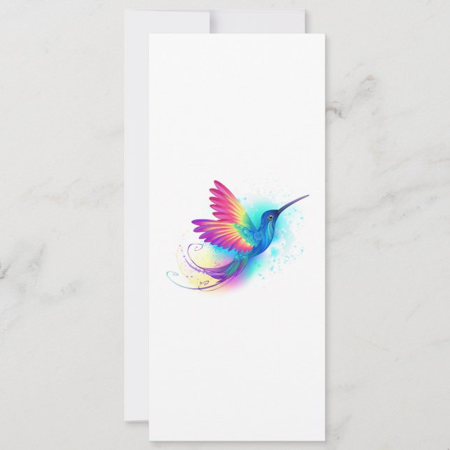 Exotic Rainbow Hummingbird Save The Date (Vorderseite)