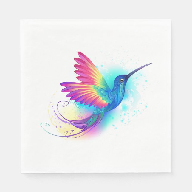 Exotic Rainbow Hummingbird Serviette (Vorderseite)