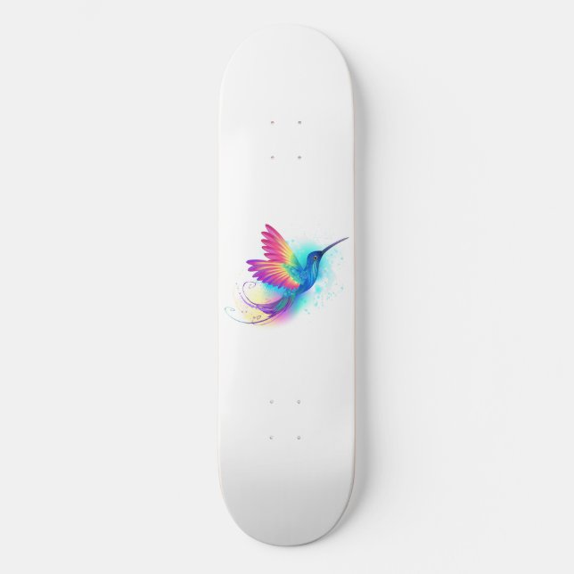 Exotic Rainbow Hummingbird Skateboard (Vorderseite)