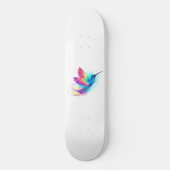 Exotic Rainbow Hummingbird Skateboard (Vorderseite)