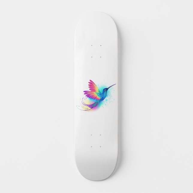 Exotic Rainbow Hummingbird Skateboard (Vorderseite)
