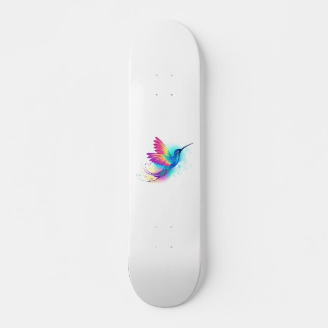 Exotic Rainbow Hummingbird Skateboard (Vorne)