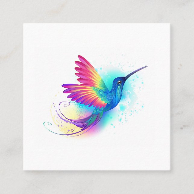 Exotic Rainbow Hummingbird Telefonnummerkarte (Vorderseite)
