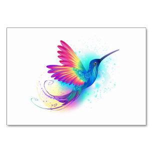 Exotic Rainbow Hummingbird Tischnummer