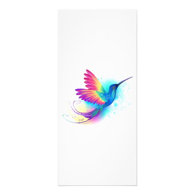 Exotic Rainbow Hummingbird Werbekarte (Vorne)