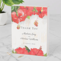 Exotic Red Hibisken Blume Art Danke