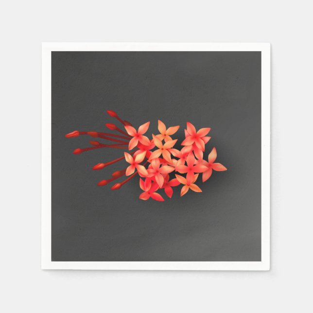 Exotic Red West Indian Jasmine Serviette (Vorderseite)