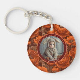 Exotic remembrance gift Custom Ranunculus Schlüsselanhänger