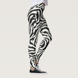 Exotic Safari Curvy Zebra Streifen Leggings
