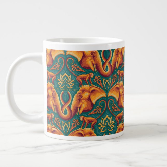 Exotic Safari TapestPattern - The White Lotus Jumbo-Tasse (Links)
