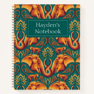 Exotic Safari TapestPattern - The White Lotus Notizbuch