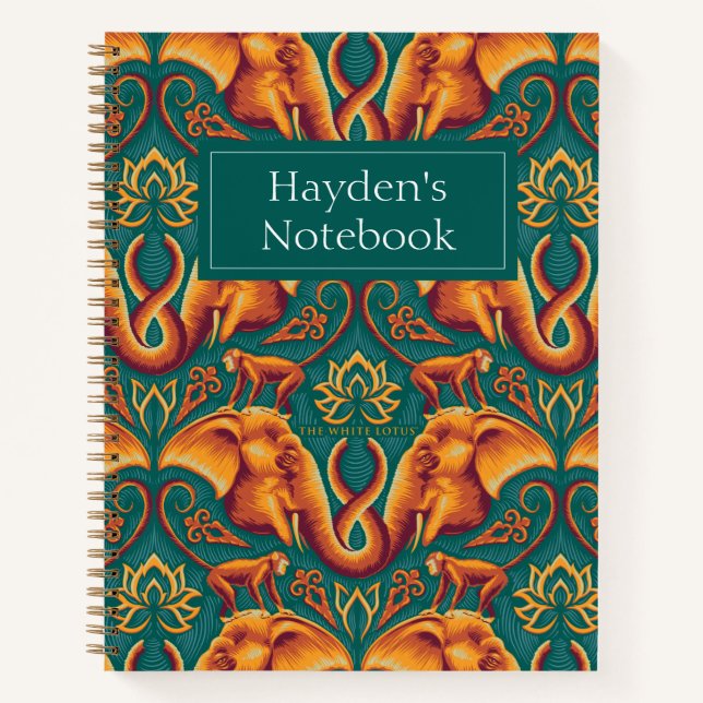 Exotic Safari TapestPattern - The White Lotus Notizbuch (Vorderseite)