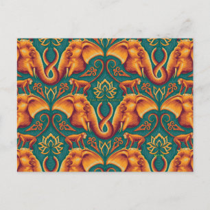 Exotic Safari TapestPattern - The White Lotus Postkarte
