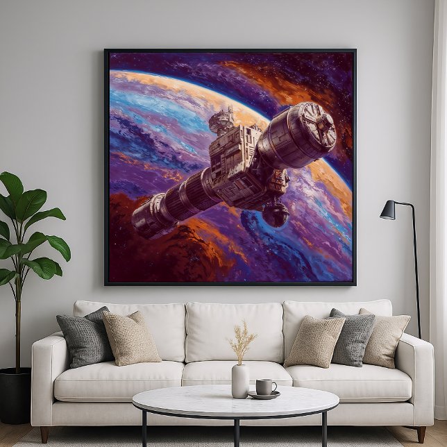 Exotic Satellite - Space Tech Illustration Style Poster (Von Creator hochgeladen)