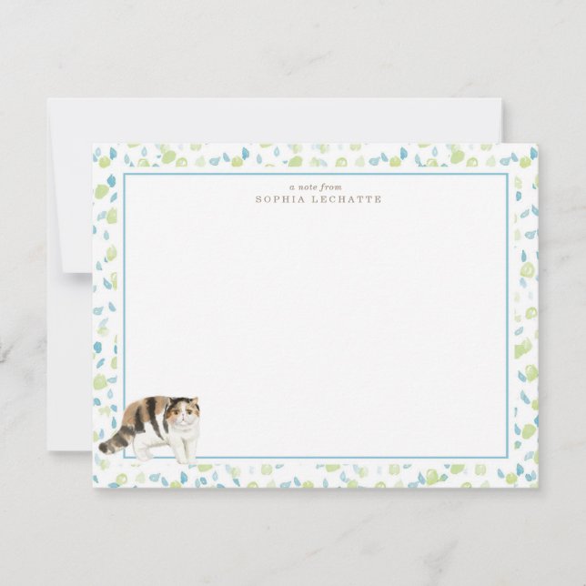 Exotic Shorthair Cat Personalisiert Stationierung Mitteilungskarte (Vorderseite)