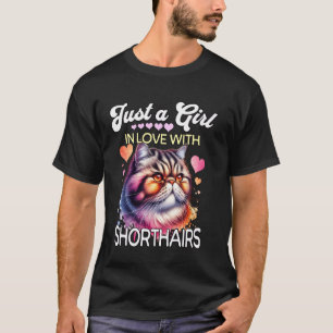 Exotic-Shorthair-Mädchen liebt Exotic Shorthair T-Shirt