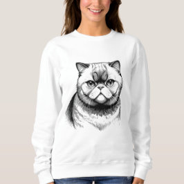 Exotic Shorthair Sketch Women's Sweater Sweatshirt