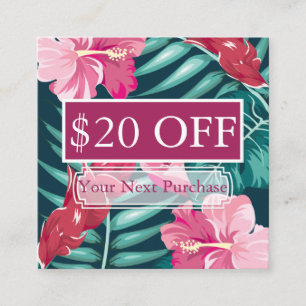 Exotic Summer Floral Rabattkarte