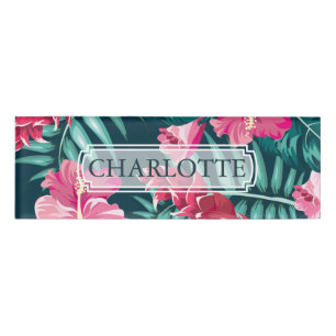 Exotic Summer Monogram Floral Namenschild
