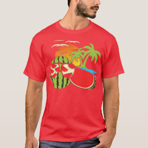 Exotic Sunset Funny Melon Sonnenbrille Tropischer T-Shirt