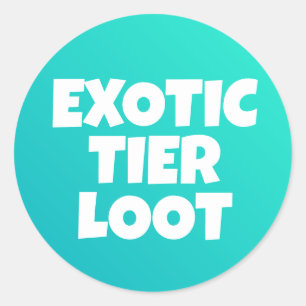 Exotic Tier Loot Gamer Runder Aufkleber