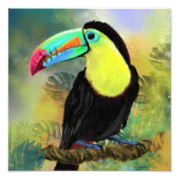 Exotic Toco Toucan Bird Poster Print - Malerei