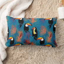 Exotic Toucan Pillow Lebendes tropisches Vogelmust