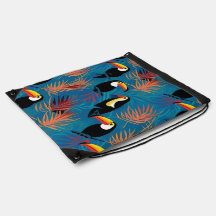 Exotic Toucan Pillow Lebendes tropisches Vogelmust