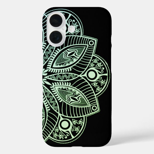 Exotic Tribal Green Gradient Mandala Case-Mate iPhone Hülle (Rückseite)