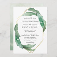 Exotic Tropical Banana Blätter Geometric Wedding