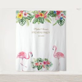 Exotic Tropical Floral Birthday Foto Stand Prop Wandteppich