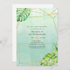 Exotic Tropical Geometric Bridesmaids Luncheon Einladung