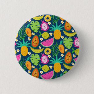 Exotic Tropical Pineapple Banana Dragon fruit  Button