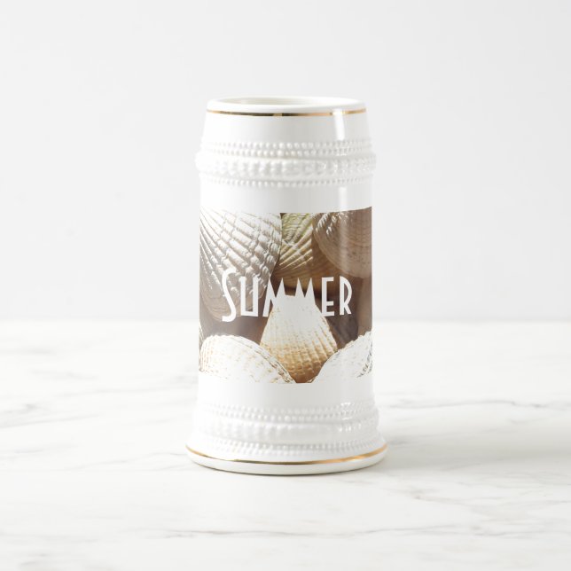 Exotic Tropical Sea Muschel Summer Beach Fotografi Bierglas (Mittel)